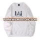 Plain color heavy weight cotton fleece crewneck sweatshirt