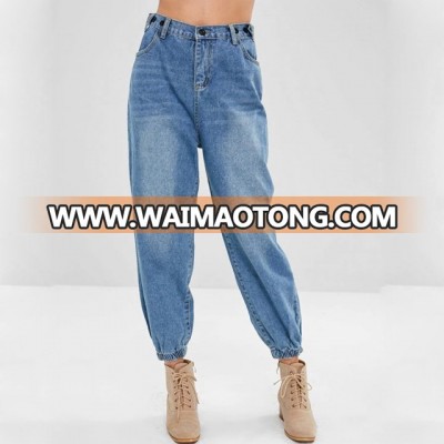 Fashion Design baggy high waisted jeans